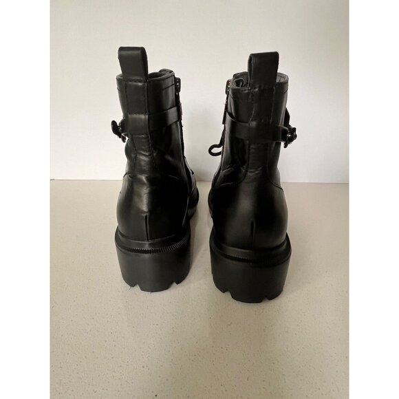 Blondo Cecilia Waterproof Combat black leather Boot Size 8 M - Picture 4 of 9